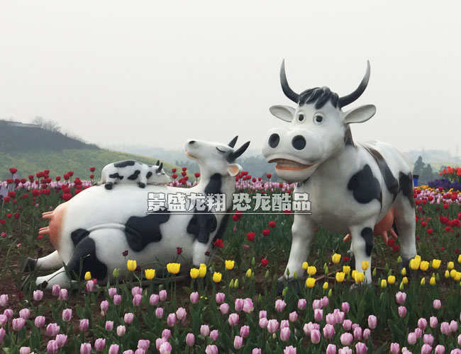 玻璃鋼卡通人物雕塑-卡通奶牛